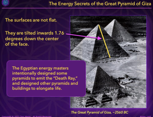 Pyramid Surface Geometry – Vertical Green Energy Carrier Wave & The King’s Chamber